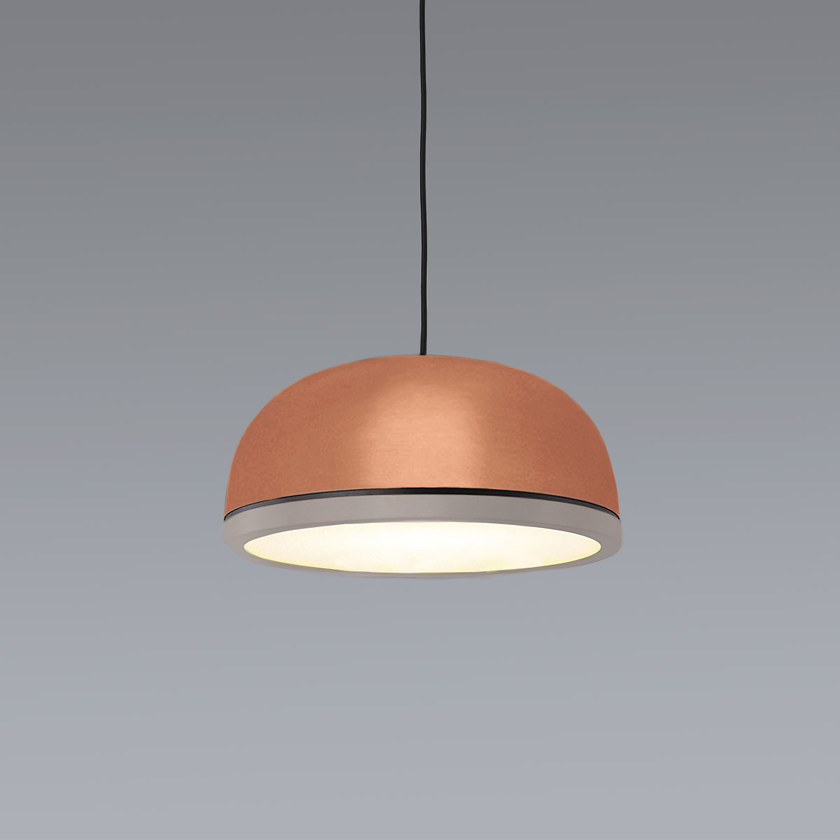 TOOY Molly 556.23 Pendelleuchte Ø: 38 cm, Kupfer, Zinn – diffuses, blendfreies Licht