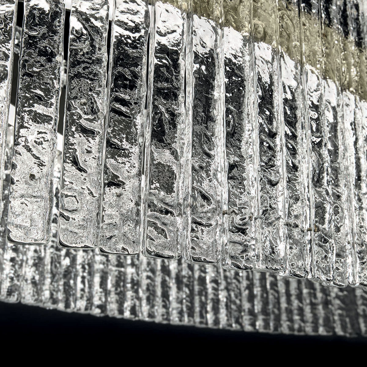 Masiero Vegas S RD60 Pendelleuchte Pendelleuchten - klassisch inspiriertes Design mit Glas und Metall, Farbe Transparent