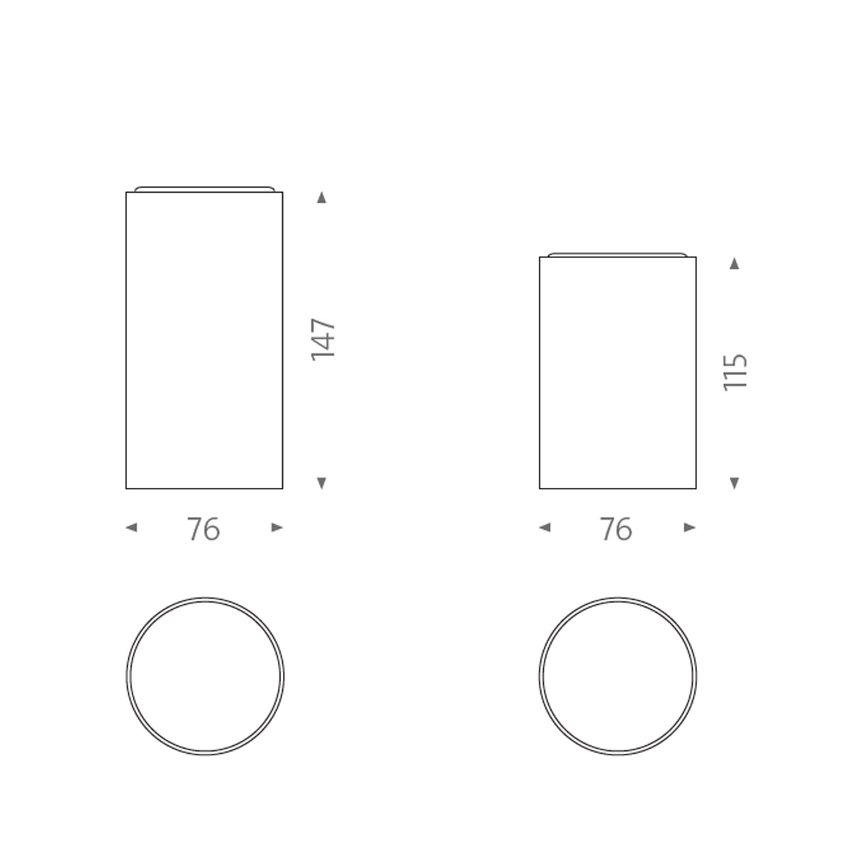 Wittenberg 4.0, wi4-ab-1r-dl Aufbaustrahler, Weiß matt, Extra-Warmweiß 2700K, Spot 12°, Phase Cut