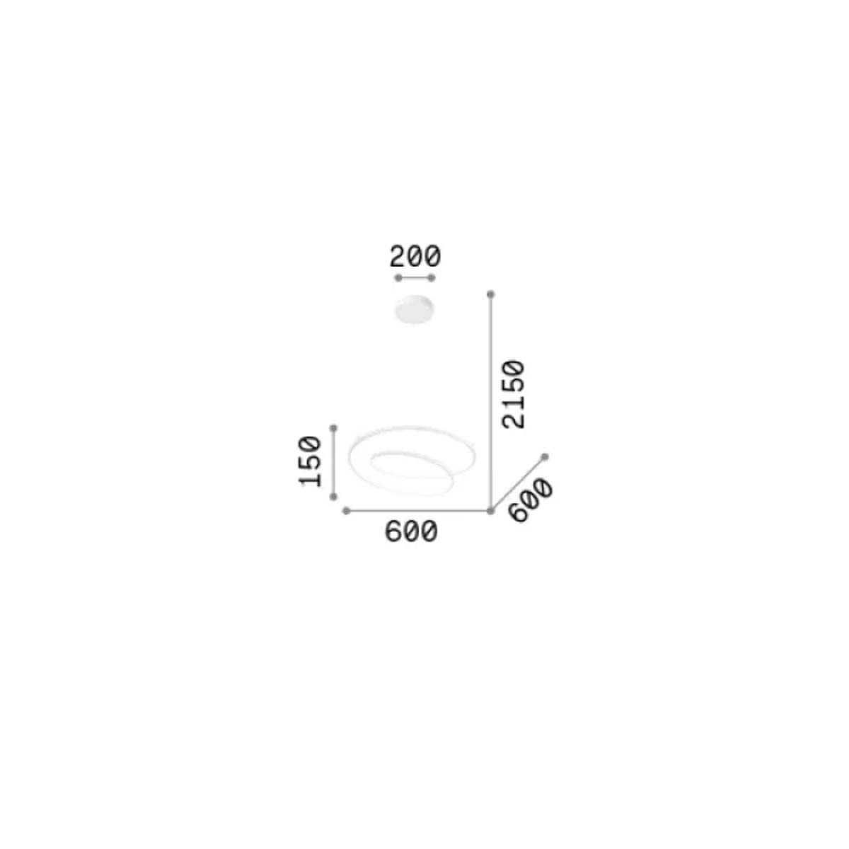Oz SP dali 3000K Pendelleuchte, Messing, Ø: 60 cm