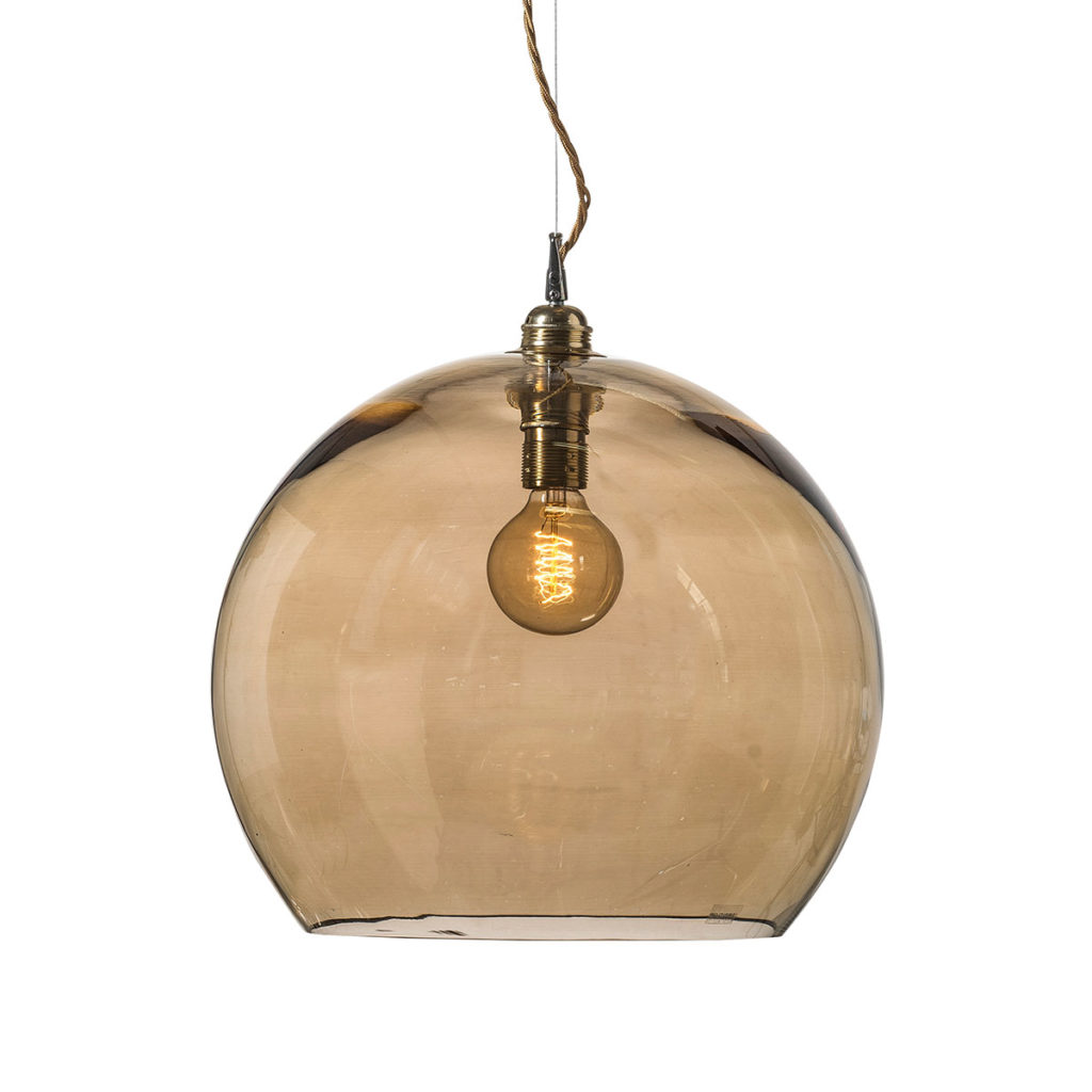 Rowan Pendelleuchte XL Ø 39 cm, Chestnut Brown, Gold Rowan Pendelleuchte XL Ø 39 cm, Chestnut Brown, Gold