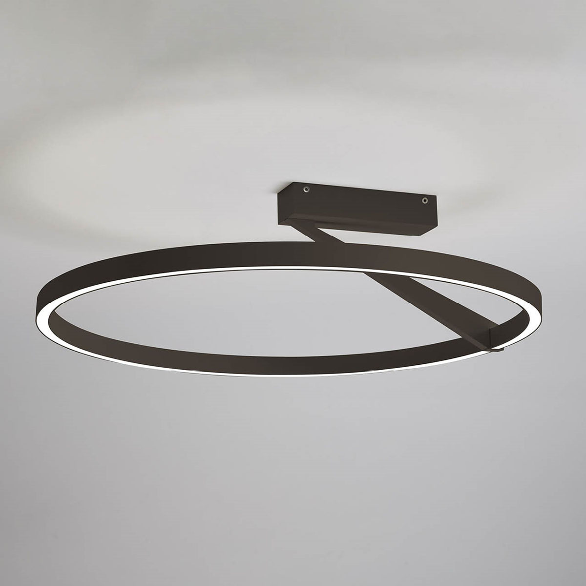 Meridiana Ring Wand-/ Deckenleuchte mit Up-Down Licht, Bronze, Ø: 60 cm