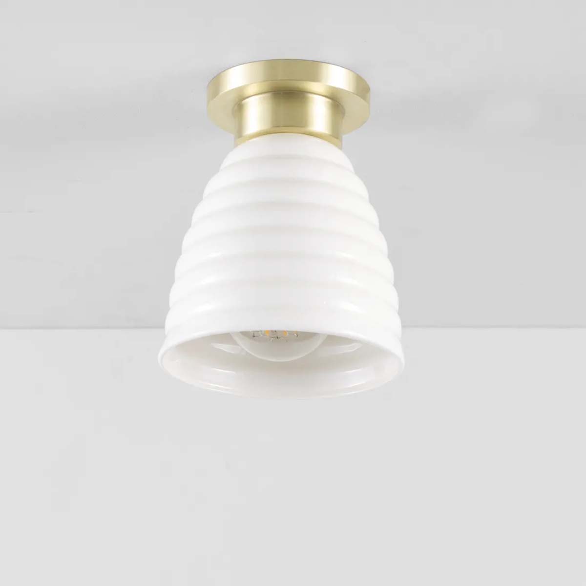 Hector Medium Bibendum Deckenleuchte, Ø: 13 cm, Messing satiniert