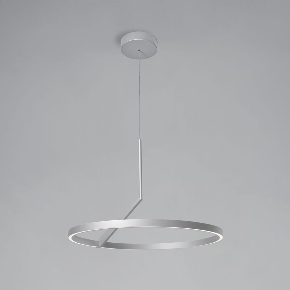 Meridiana Ring Pendelleuchte mit Up-Down Licht, Titanium, Ø: 60 cm Meridiana Ring Pendelleuchte mit Up-Down Licht, Titanium, Ø: 60 cm