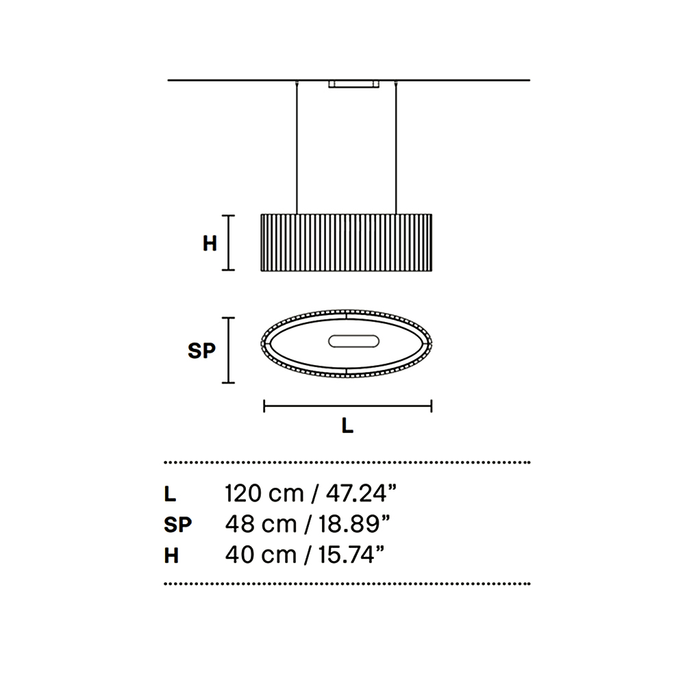Masiero Vegas S OV120 Pendelleuchte Pendelleuchten - technische Zeichnung Masiero Vegas S OV120 Pendelleuchte Pendelleuchten - technische Zeichnung