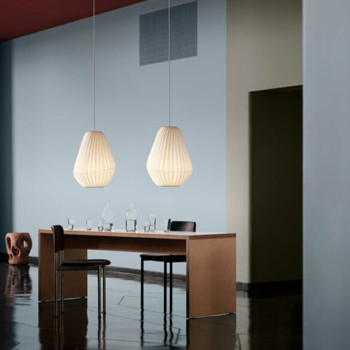 TR31 Pendelleuchte, PC / Vliesstoff, Ø 40 cm, H: 55 cm