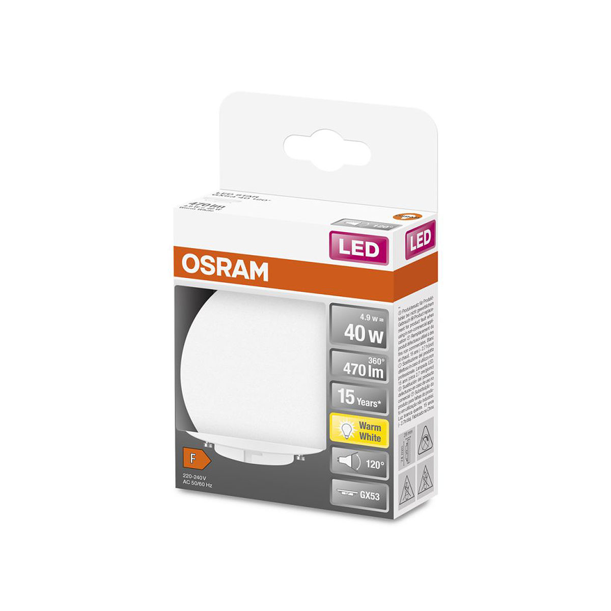 Osram LED-Spot STAR GX53 Matt 4.9W 470lm 120D - 827 Extra Warmweiß