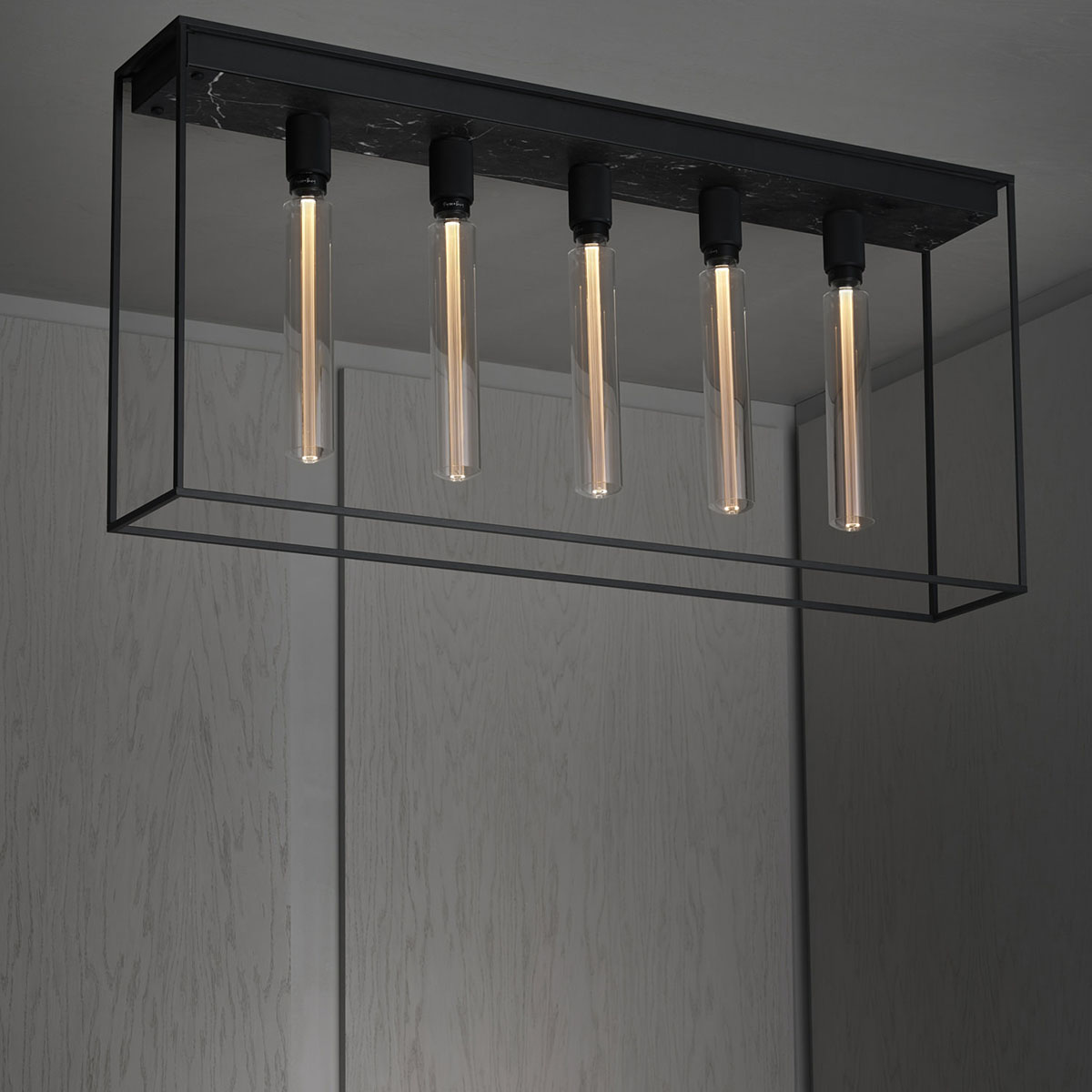 Caged Ceiling 5.0, L: 110 cm, Black Marble