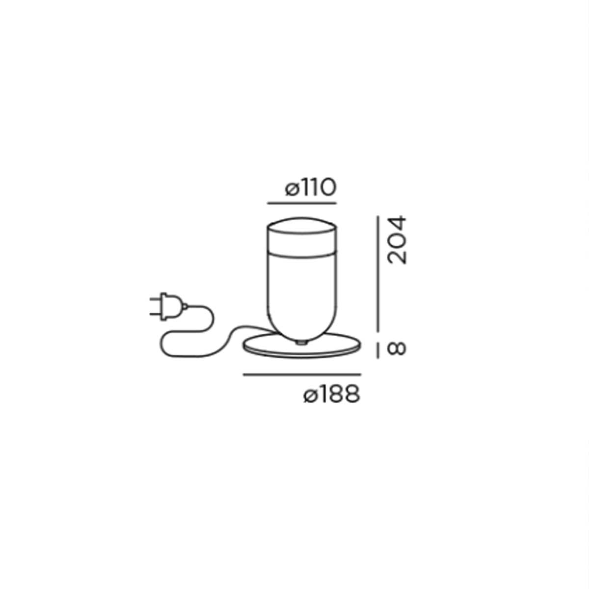 bik.4 base Bodenleuchte, Schuko Stecker, H: 21,2 cm, Anthrazit bik.4 base Bodenleuchte, Schuko Stecker, H: 21,2 cm, Deep Black