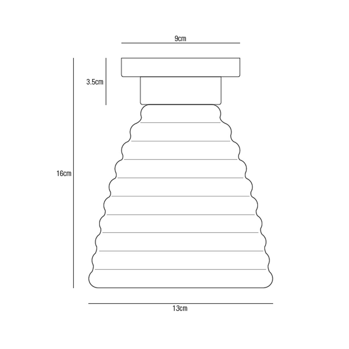 Hector Medium Bibendum Deckenleuchte, Ø: 13 cm, Messing antik