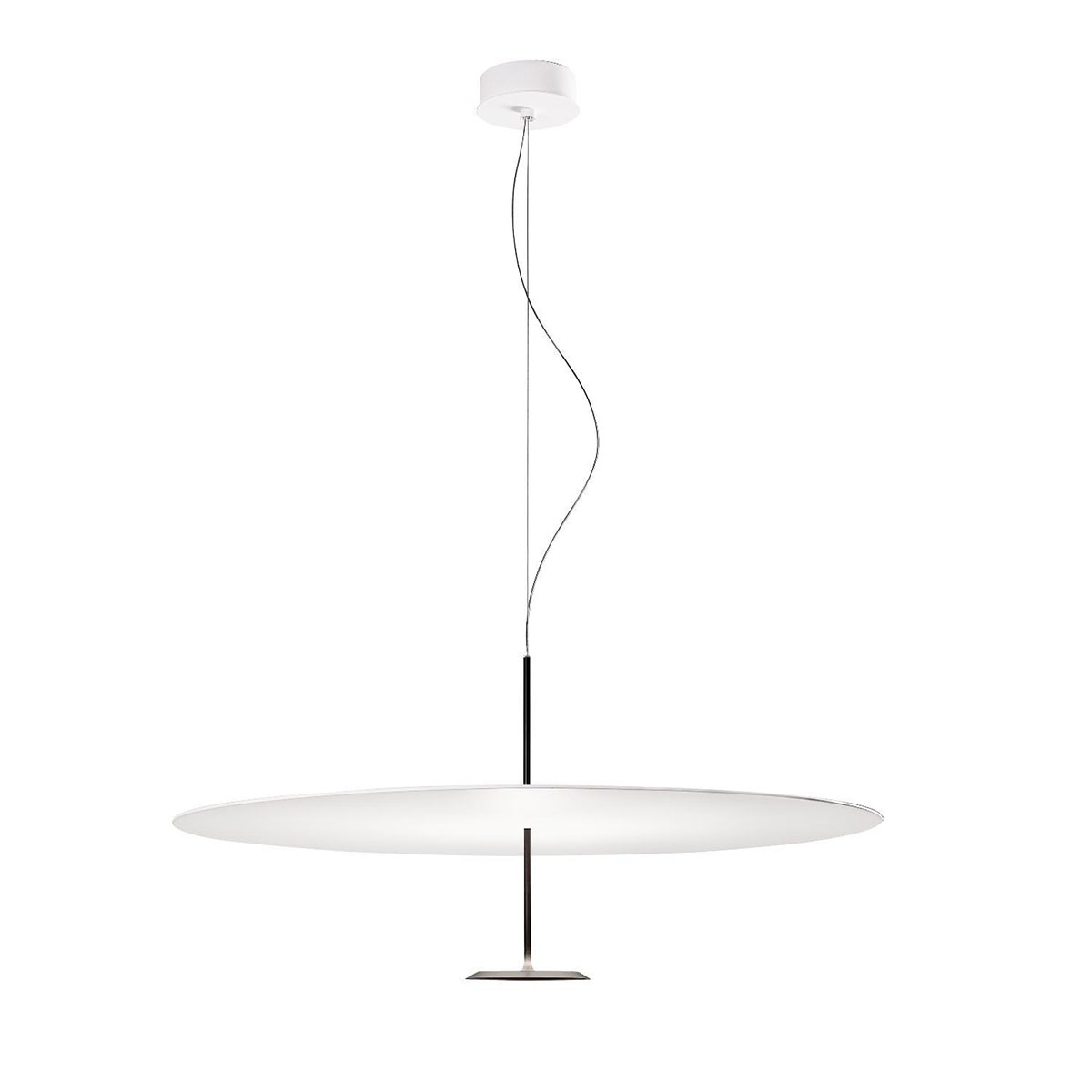 Dot 1100 Pendelleuchte, Ø: 110 cm, Schwarz eloxiert, Extra-Warmweiß 2700K, Phase Cut