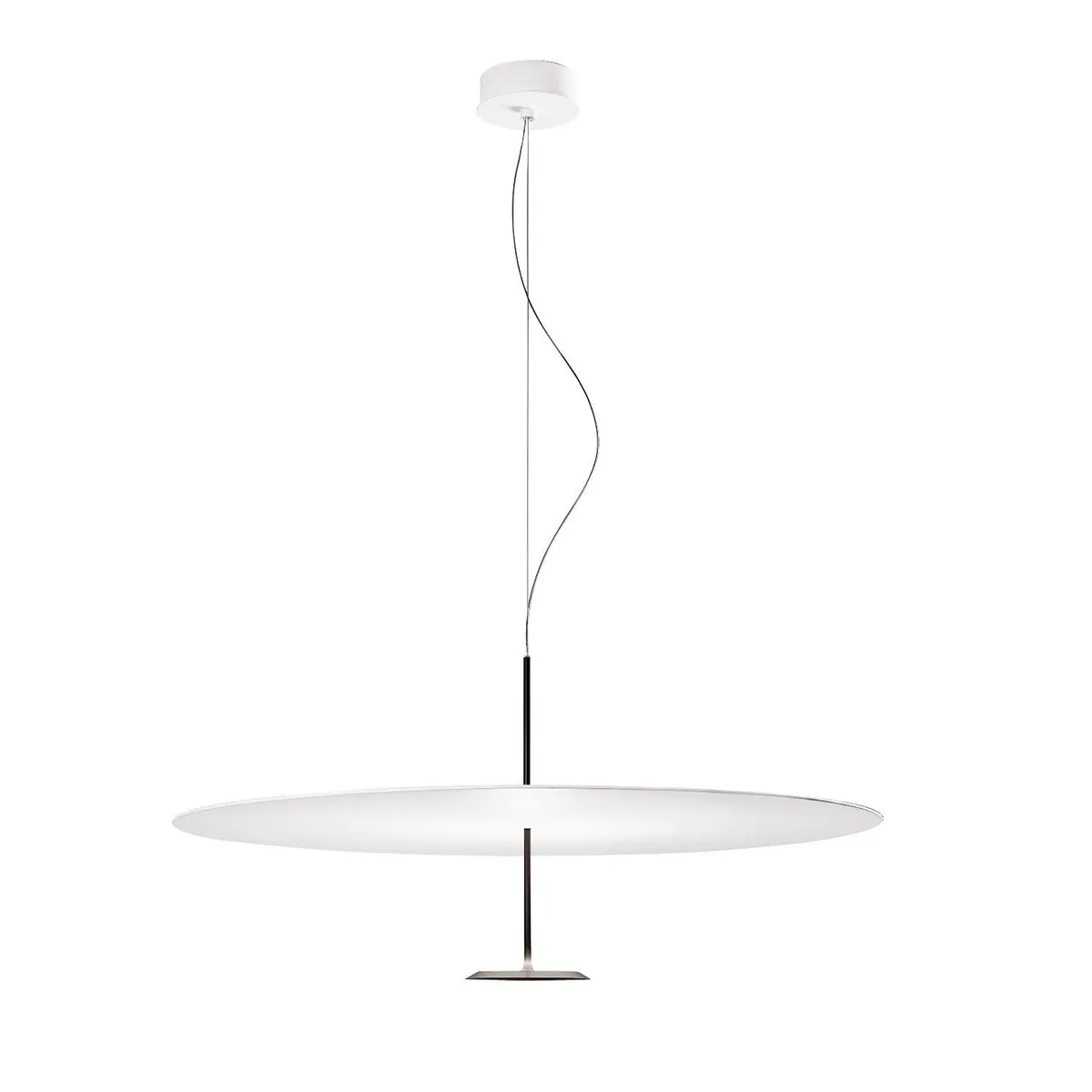 Dot 1100 Pendelleuchte, Ø: 110 cm, Schwarz eloxiert, Extra-Warmweiß 2700K, Phase Cut