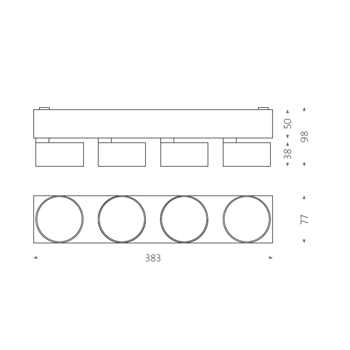 Wittenberg 4.0, wi4-ab-4e Aufbaustrahler, Weiß matt, Extra-Warmweiß 2700K, Spot 12°, Phase Cut Wittenberg 4.0, wi4-ab-4e Aufbaustrahler, Schwarz matt, Warmweiß 3000K, Flood 38°, Bluetooth