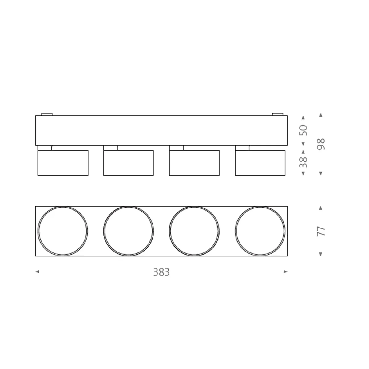 Wittenberg 4.0, wi4-ab-4e Aufbaustrahler, Weiß matt, Extra-Warmweiß 2700K, Spot 12°, Phase Cut Wittenberg 4.0, wi4-ab-4e Aufbaustrahler, Schwarz matt, Warmweiß 3000K, Flood 38°, Bluetooth