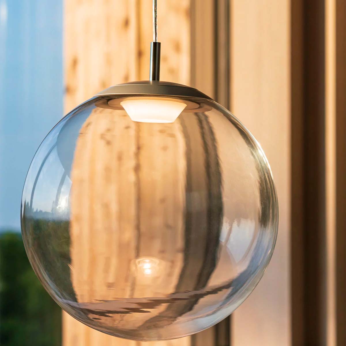 Mawa Design glaskugelleuchte led ku2 Pendelleuchte, Ø: 20 cm Weiß matt Opalglas Warmweiß 3000K