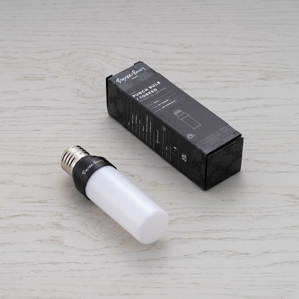buster-punch-forked-bulb-opal-03 Buster + Punch Forked Bulb E27 LED-Leuchtmittel, Dimmbar, Opalglas