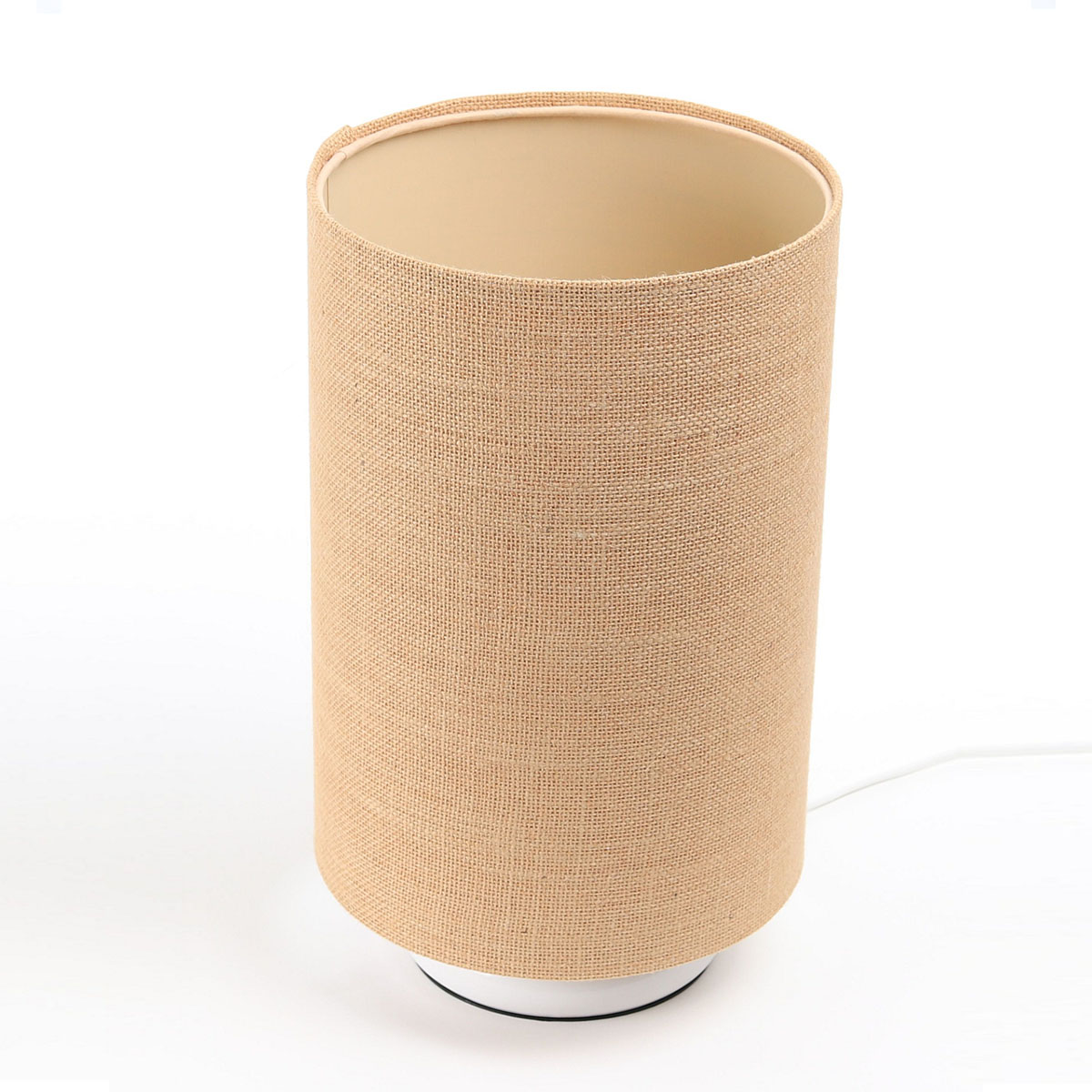 Tischleuchte Ø: 20 cm, H: 34 cm, Beige, Weiß