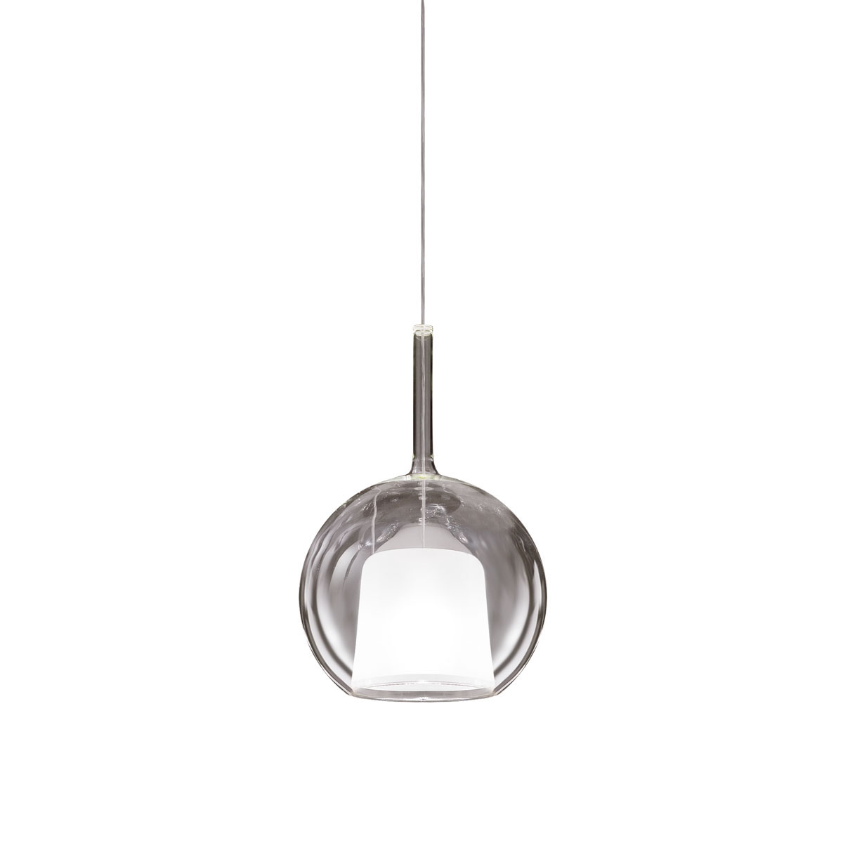 Penta Light Glo 0811-20 Mini Pendelleuchte Ø: 13 cm Hängelampe – Transparent Glases Glas, italienisches Premium-Design, sanfte Helligkeit, bringt Atmosphäre ins Wohnzimmer, ideal über Esstisch, Küche oder Wohnzimmer