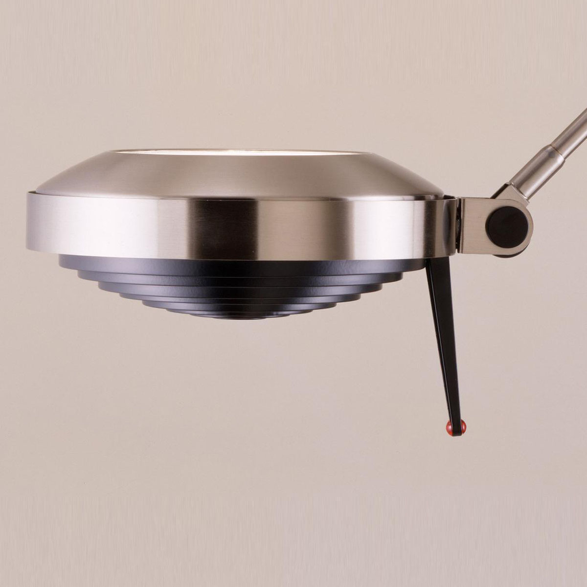 Elle 1 LED Stehleuchte, H: 180 cm, Nickel gebürstet, Extra-Warmweiß 2700K