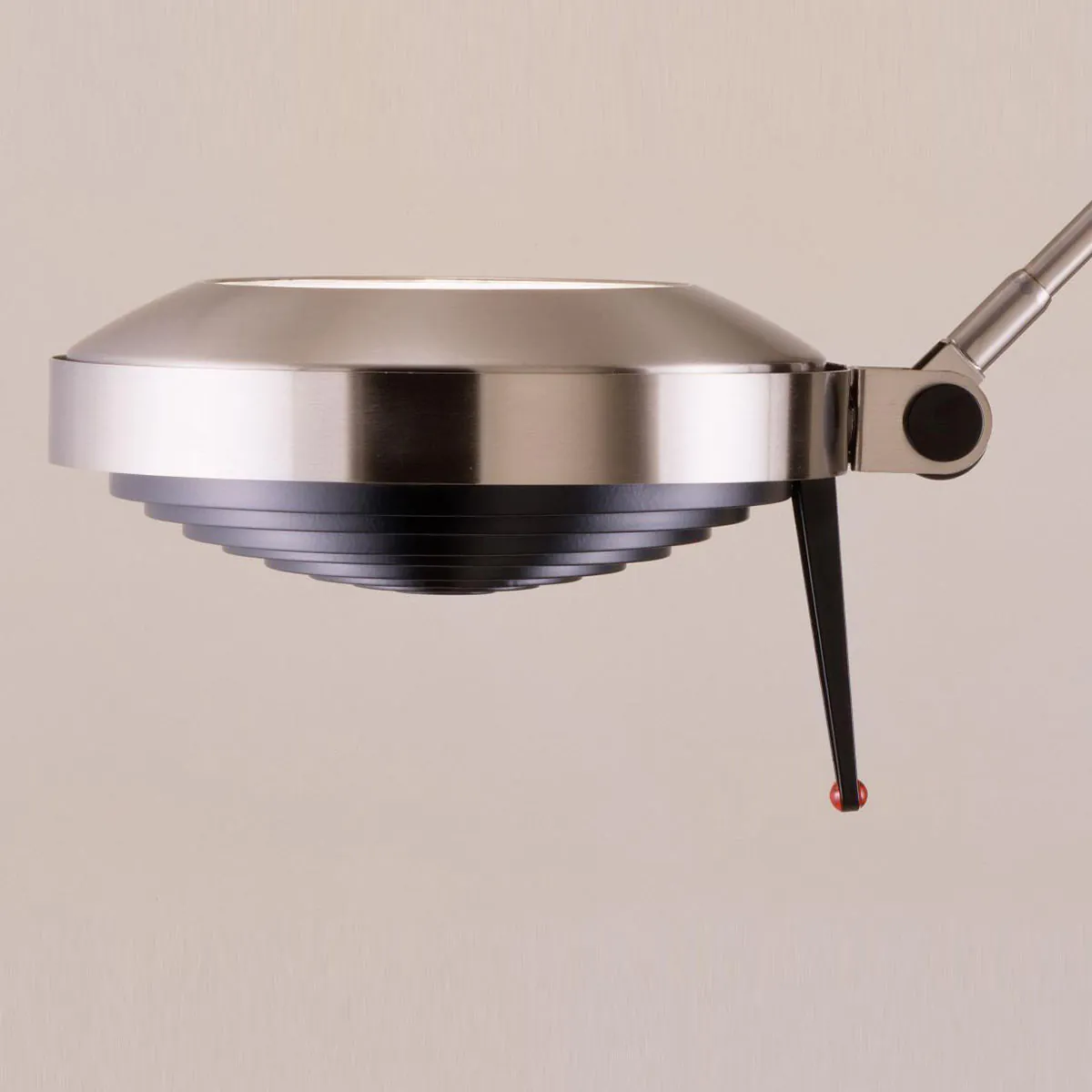 Elle 1 LED Stehleuchte, H: 180 cm, Nickel gebürstet, Extra-Warmweiß 2700K