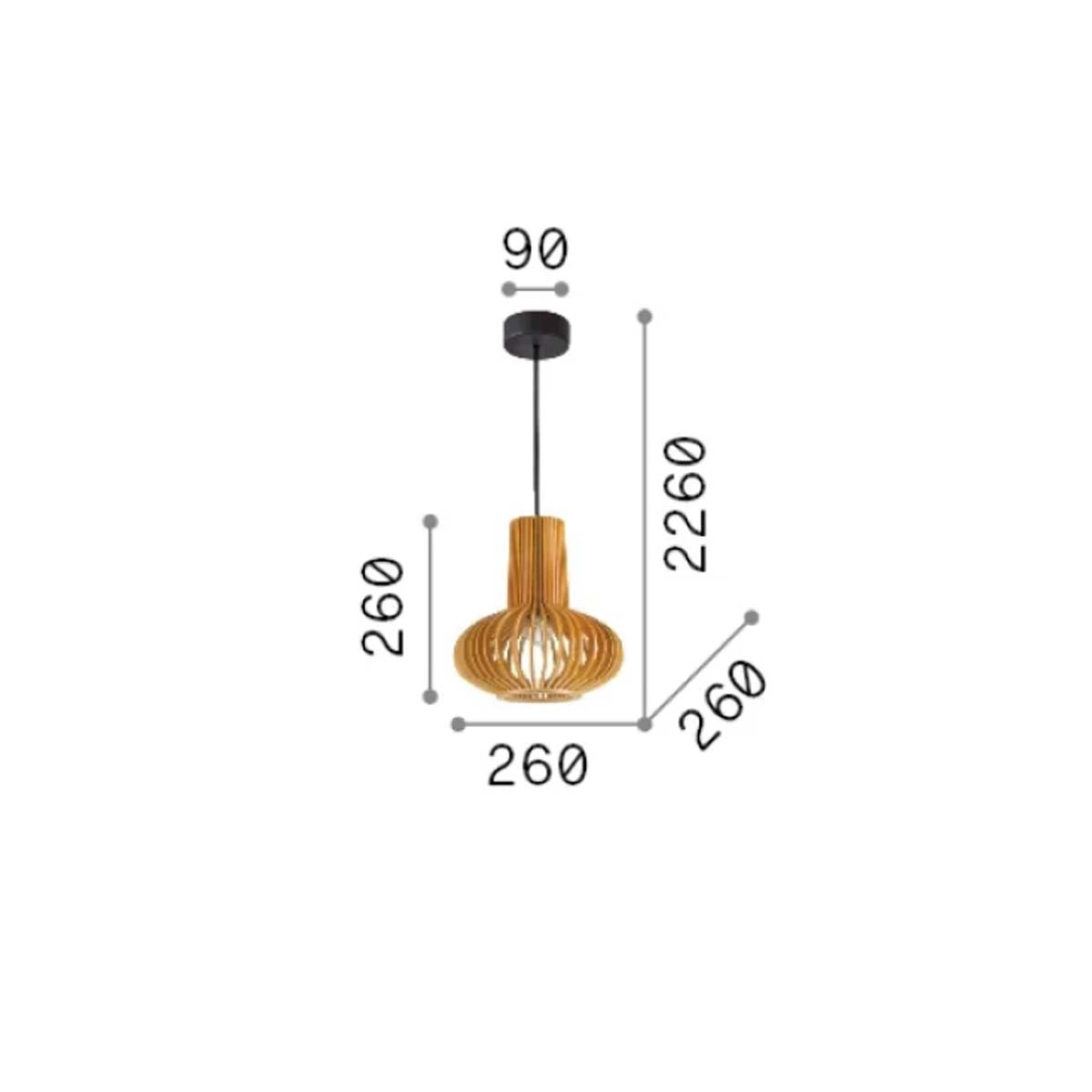 Citrus-2 SP1 Pendelleuchte, Holz, Ø: 26 cm, H: 26 cm