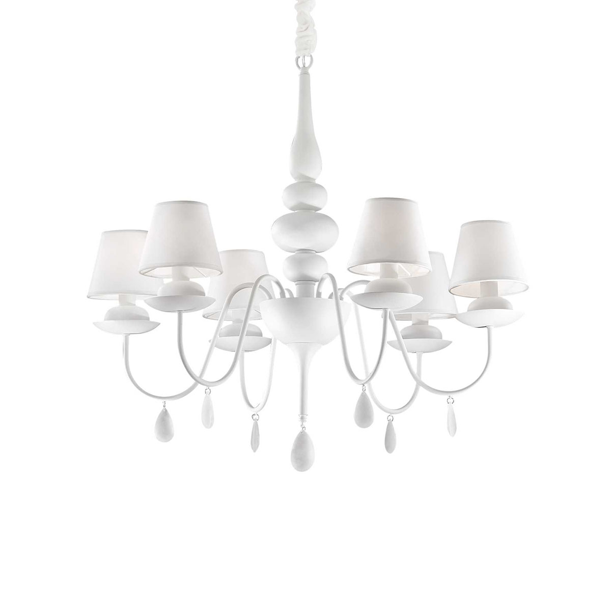 Blanche Metall Kronleuchter SP6, Weiß, Ø: 78 cm Blanche Metall Kronleuchter SP6, Weiß, Ø: 78 cm