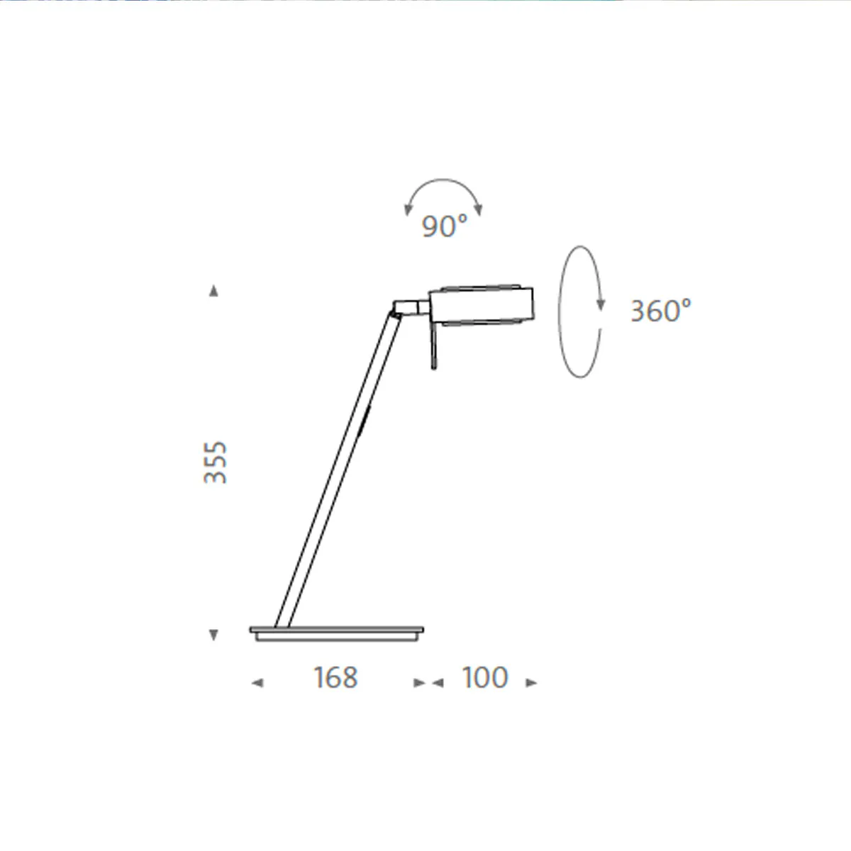 Pure mini Tischleuchte, H: 35,5 cm, Basalt Grau matt