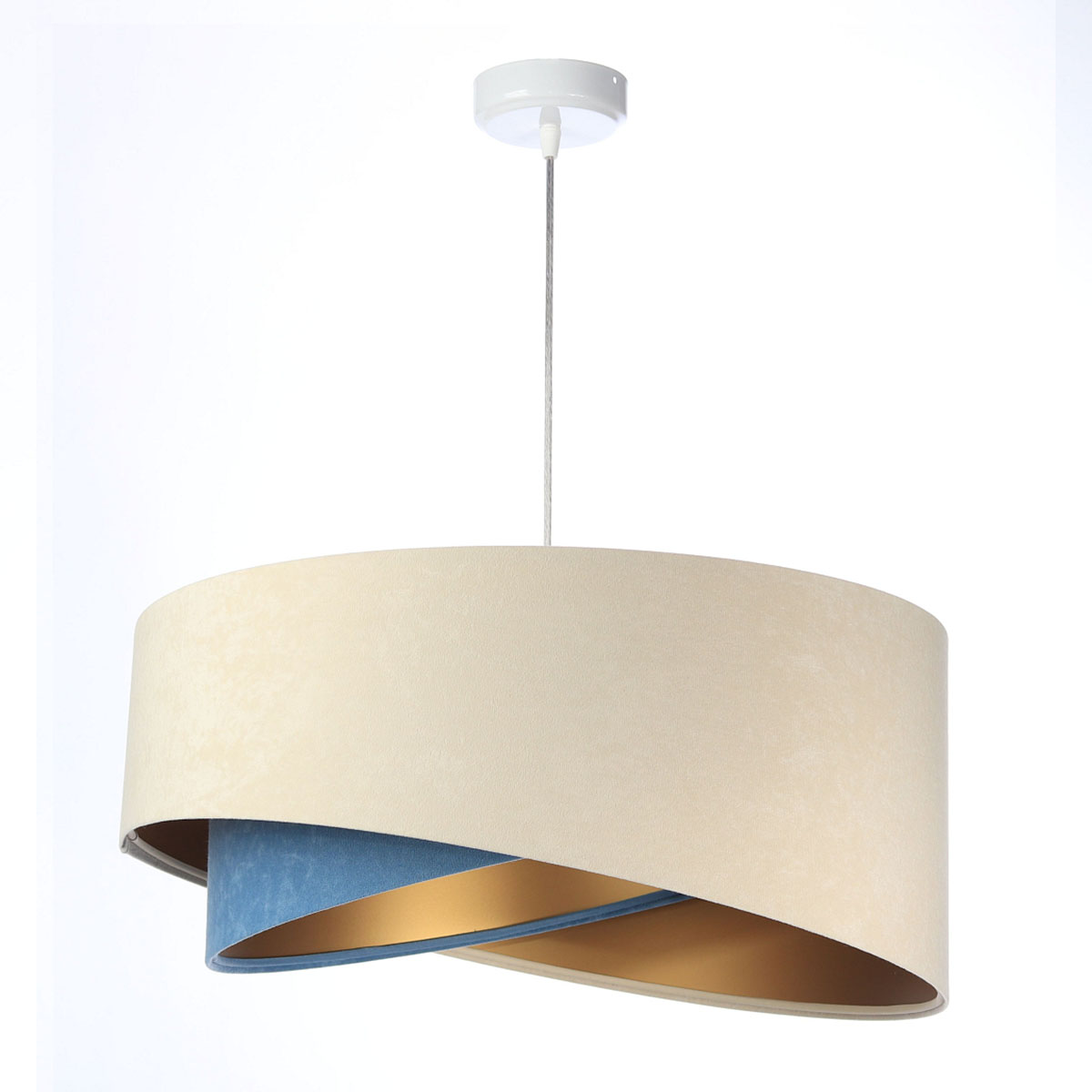 Kinderzimmer Hängeleuchte, Ø: 50 cm, Beige, Blau, Gold