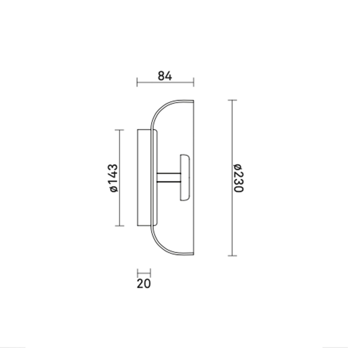 Blossi Wandleuchte, Ø: 23 cm, Glas transparent Blossi Wandleuchte, Ø: 23 cm, Opalglas