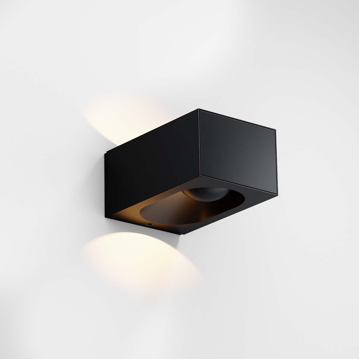 IP44.de pip.2 Wandleuchte, H: 7,5 cm, T: 16,5 cm Anthrazit DALI