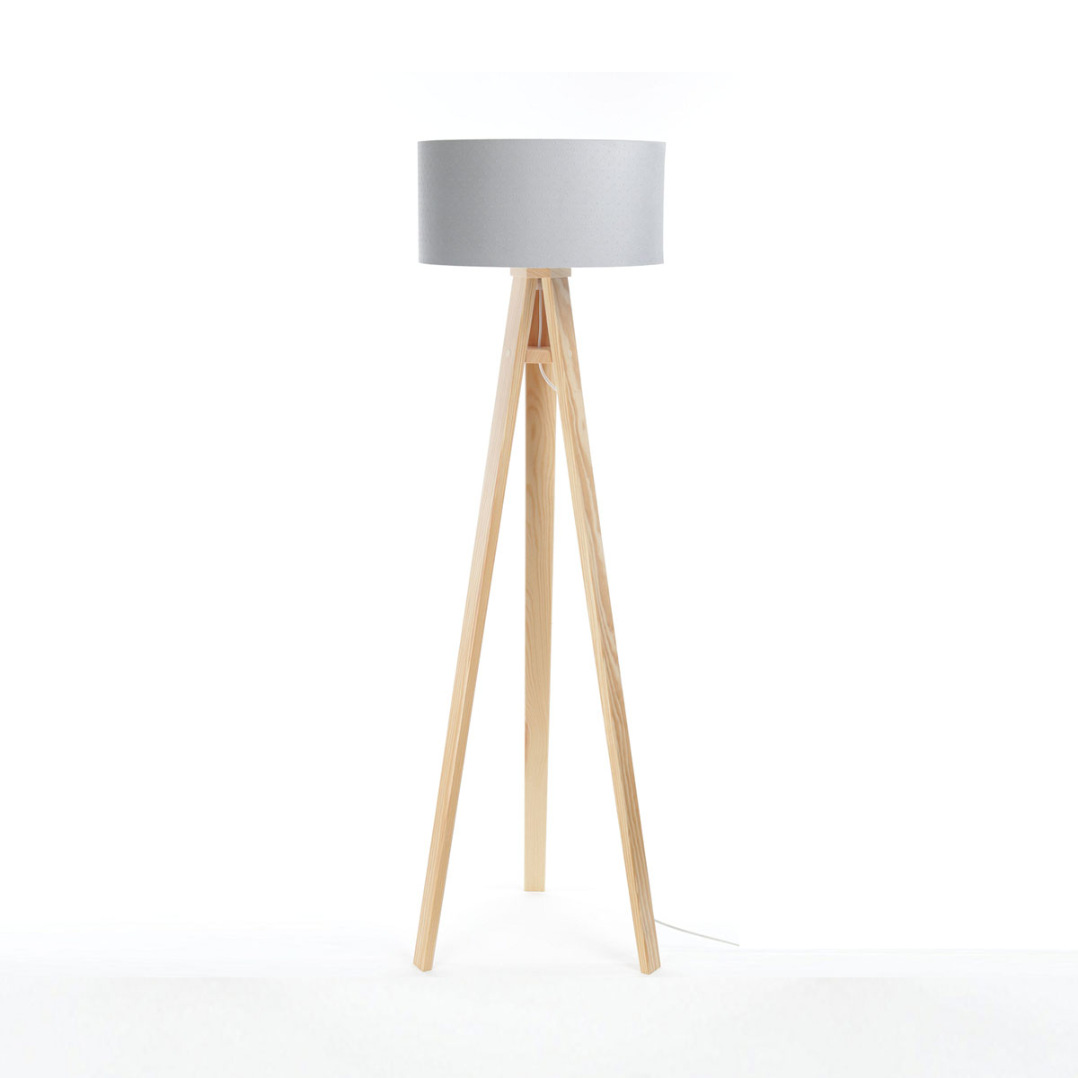 Kinder Stehleuchte, Grau, Holz,  Ø: 40 cm