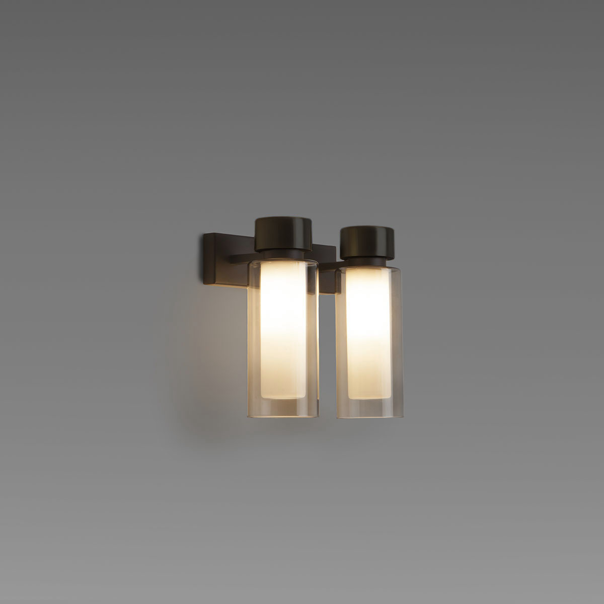 TOOY Osman 560.42 Wandleuchte 2-flammig, Schwarz Matt / Schwarz Chrom & Rauchglas – diffuses, blendfreies Licht TOOY Osman 560.42 Wandleuchte 2-flammig, Schwarz Matt / Schwarz Chrom & Rauchglas – diffuses, blendfreies Licht