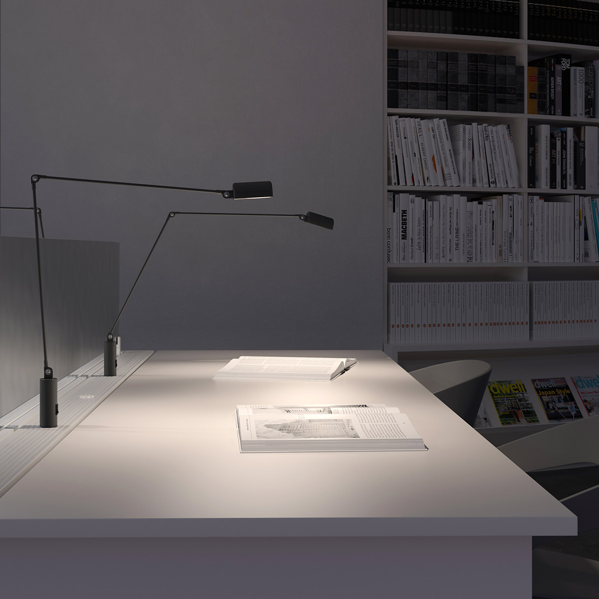 Daphine Cilindro LED Tischleuchte, H: 49 cm, Weiß matt, Warmweiß 3000K