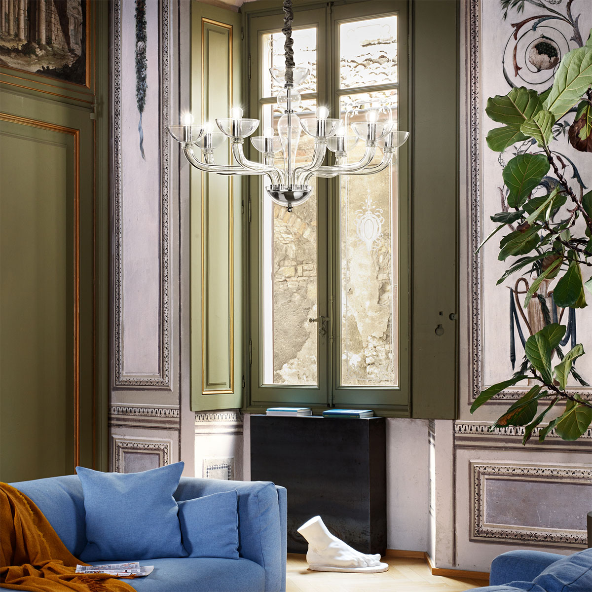Casanova SP8 Glas Kronleuchter 8-flammig, Transparent