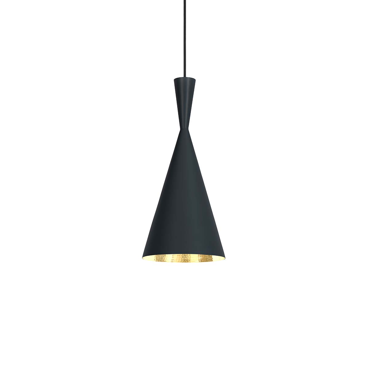Tom Dixon Beat Tall LED Pendelleuchte, Schwarz, Ø: 19 cm, H: 42 cm