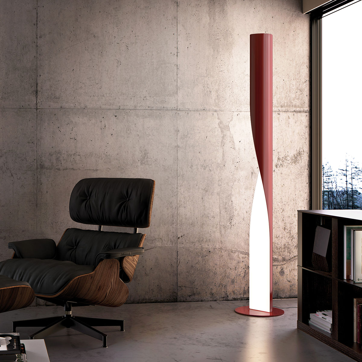 Evita Stehleuchte, H: 190 cm, Rot
