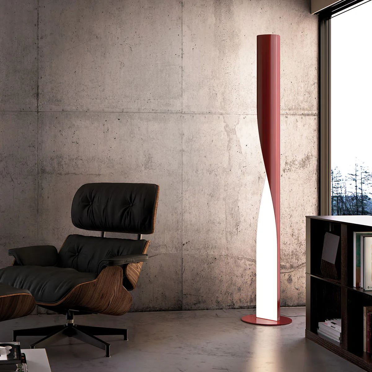 Evita Stehleuchte, H: 190 cm, Rot