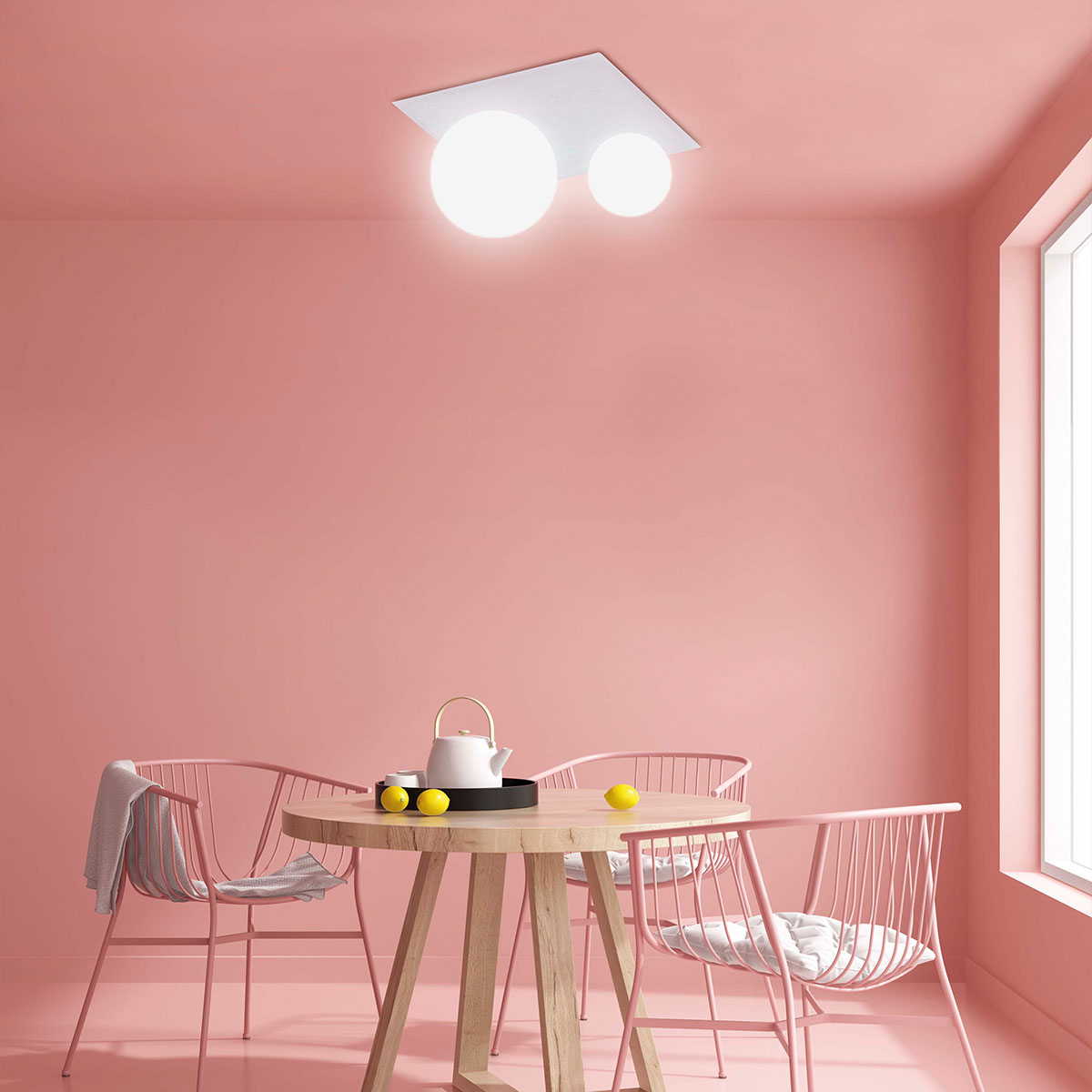 Moons PL 40x40 Deckenleuchte, Blattkupfer