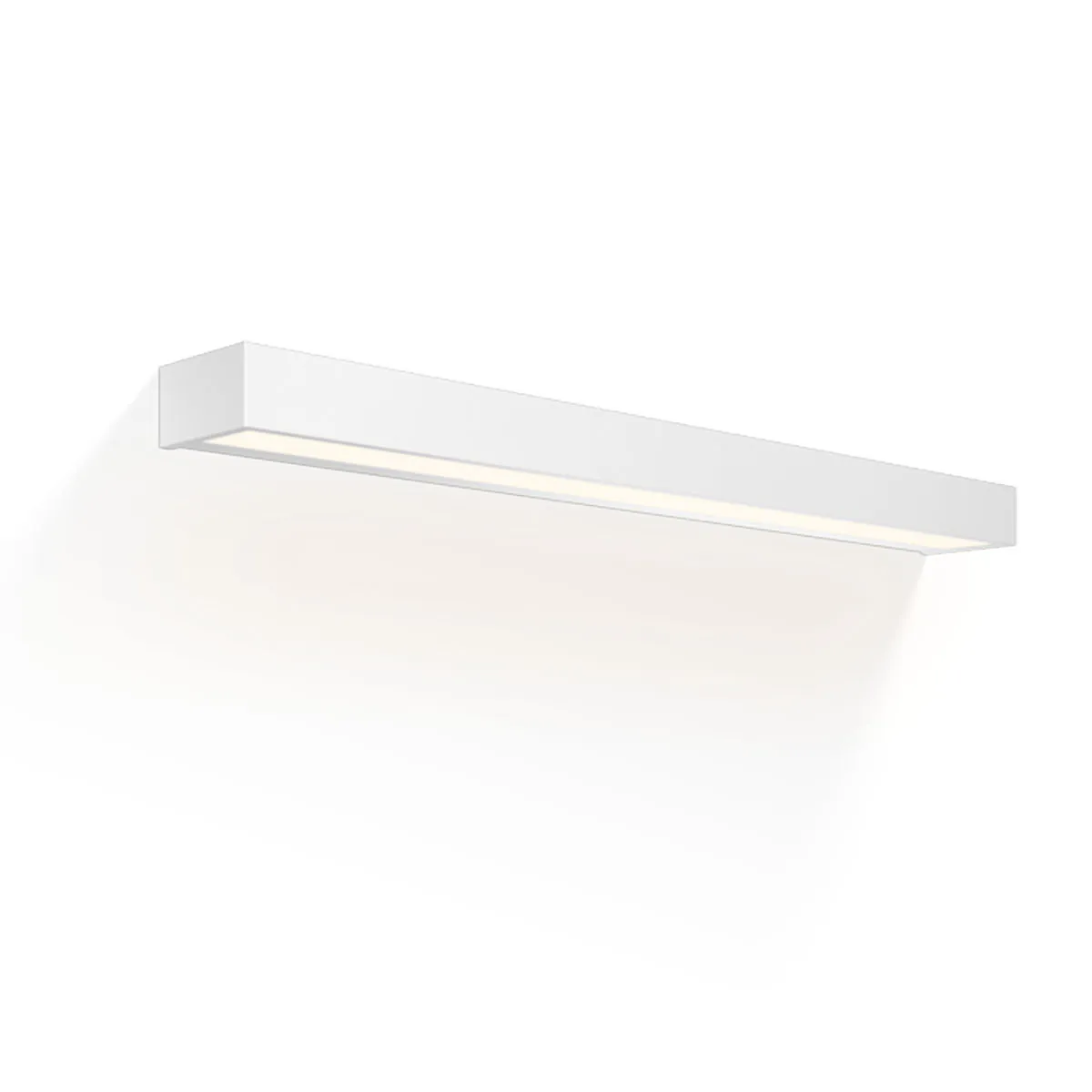 Decor Walther Box 80 N LED Wandleuchte Bad, Weiß matt, B: 80 cm, Warmweiß 3000K – moderne Wandlampe fürs Bad