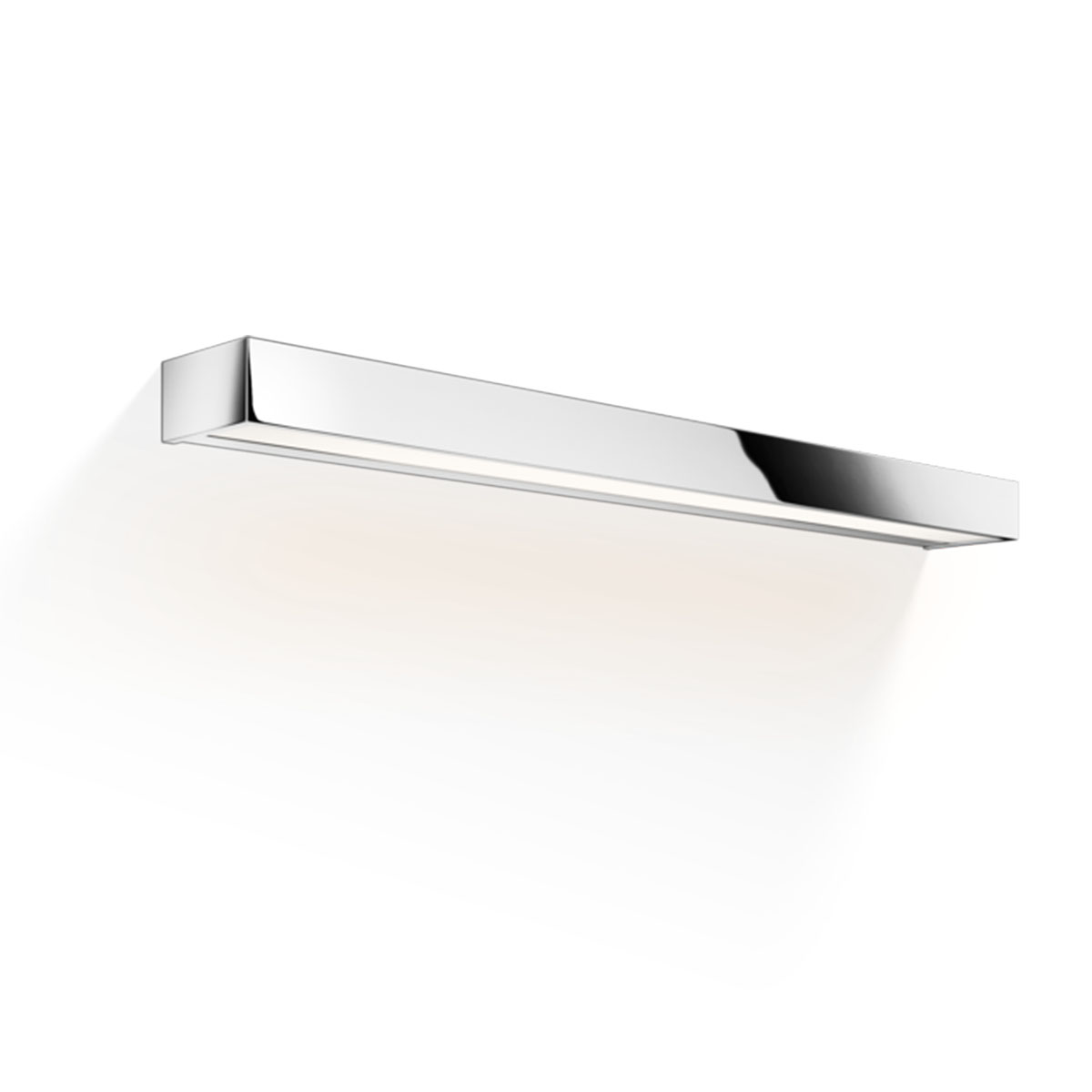 Exklusive Wandleuchte für Badezimmer und Gäste-WC – Decor Walther Box 80 N LED Wandleuchte Bad, Chrom, B: 80 cm, Warmweiß 3000K