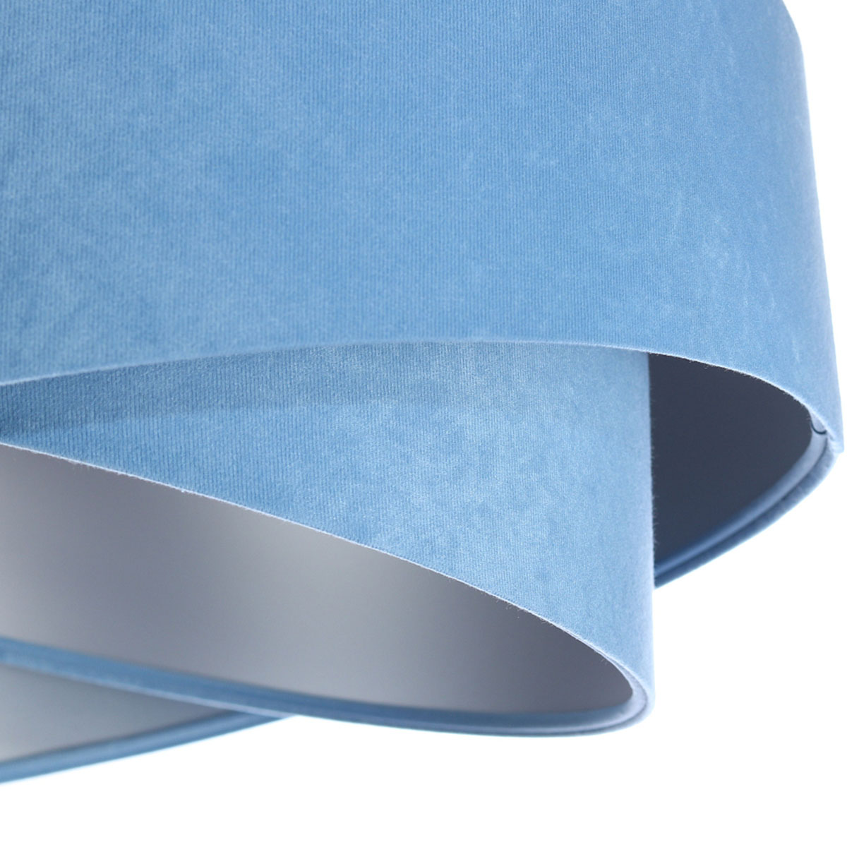 Kinder Pendelleuchte, Ø: 50 cm, Blau, Silber