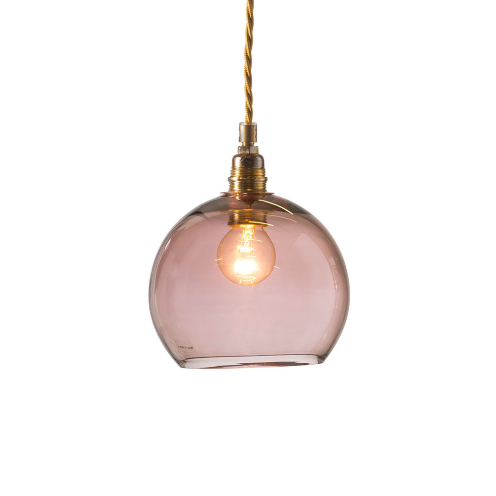 Rowan Pendelleuchte S Ø 15,5 cm, Obsidian, Gold