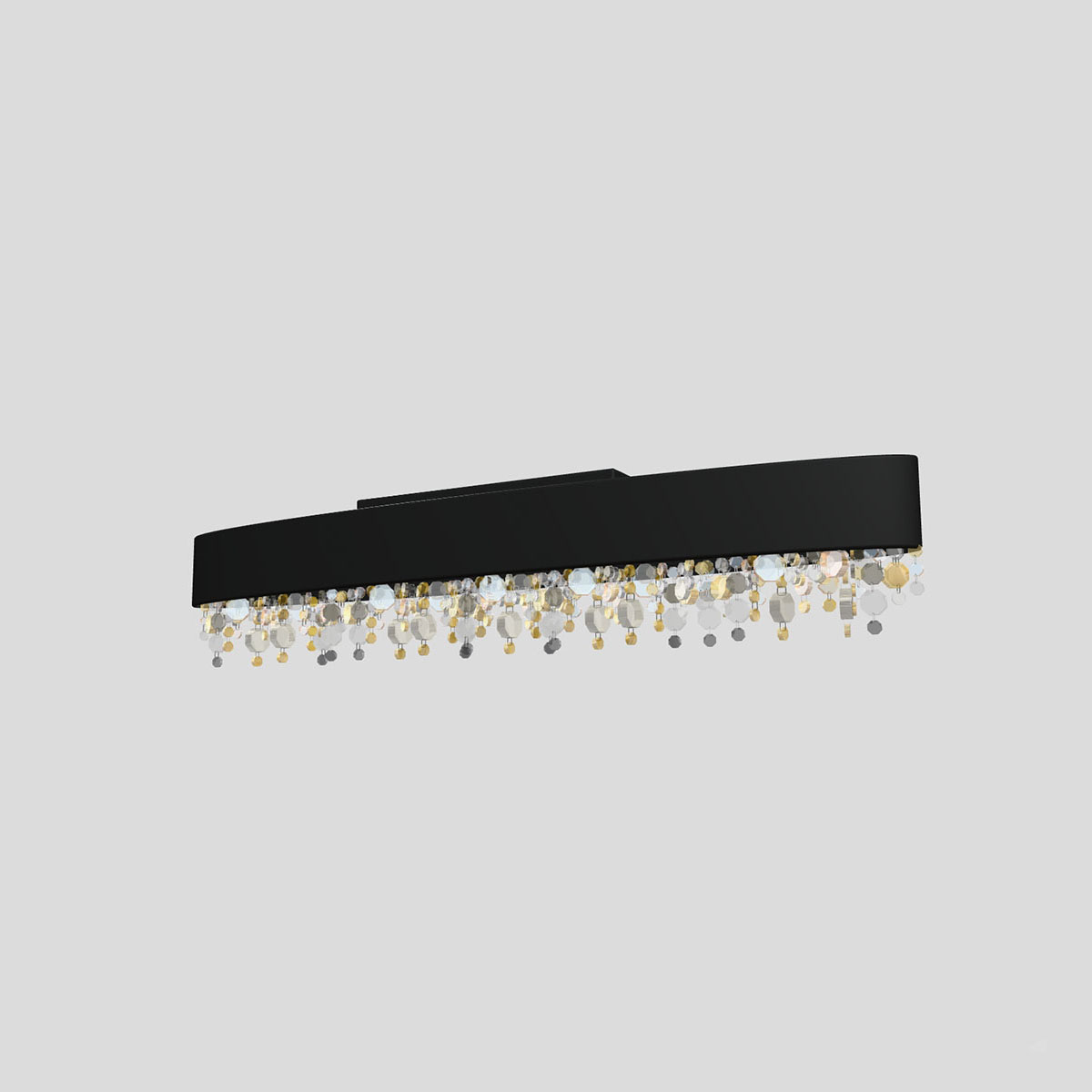 Masiero Olà PL6 OV 160 Deckenleuchte Deckenleuchten - elegantes Designerlicht aus Glas und Metall, Farbe Schwarz Masiero Olà PL6 OV 160 Deckenleuchte Deckenleuchten - elegantes Designerlicht aus Glas und Metall, Farbe Schwarz