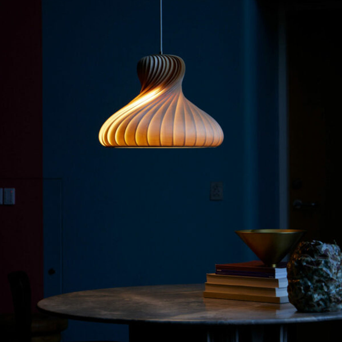 TR22 Pendelleuchte, Birke Natur, Ø 42 cm, H: 30 cm