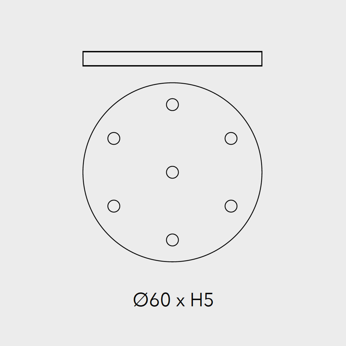 Penta Lampen Baldachin für Glo, Lit, Mom 7-fach, Ø: 60 cm x H: 5 cm, Weiß