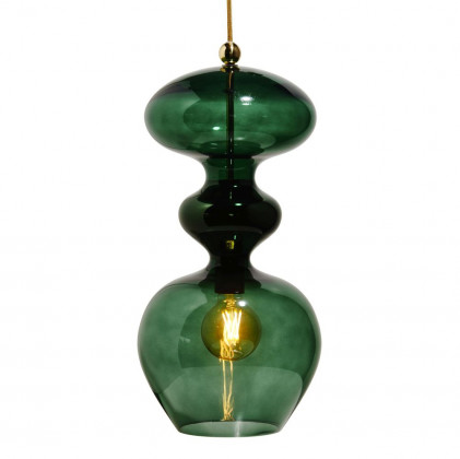 Ebb & Flow Futura Pendelleuchte S Ø 11 cm Futura Pendelleuchte S Ø 11 cm, Ivy Green Ivy Green Pendelleuchten – skandinavische Glaslampe, stimmungsvolles Licht für Esszimmer