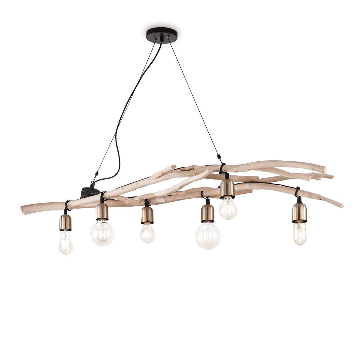 Driftwood SP6 Pendelleuchte, L: 140 cm, Holz Driftwood SP6 Pendelleuchte, L: 140 cm, Holz