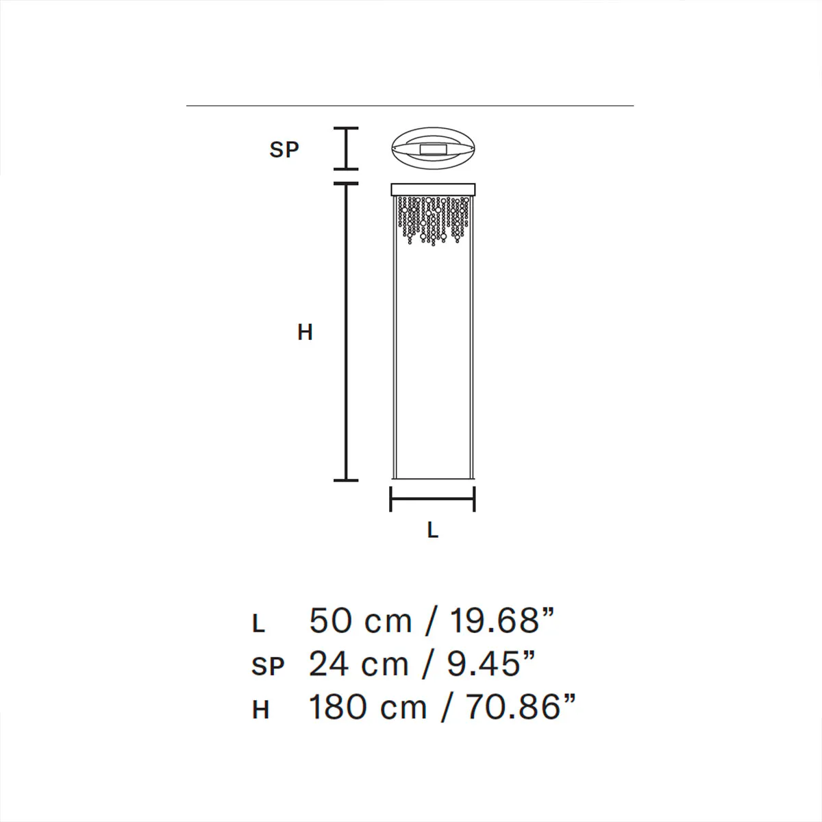 Olà STL2 Stehleuchte, H: 180 cm, Weiß matt, LED-Modul