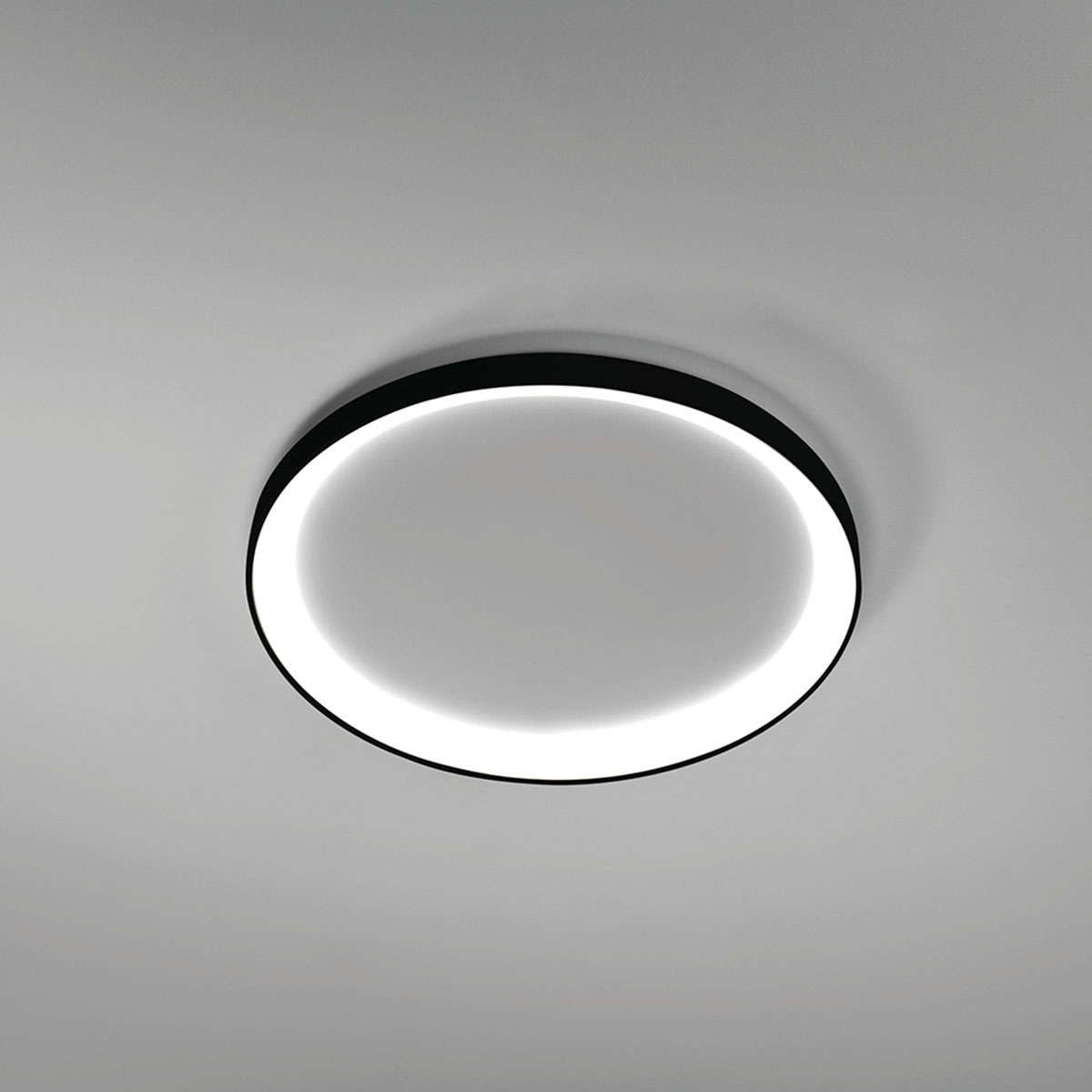 Lifering-R Deckenleuchte, Schwarz, Ø: 58 cm