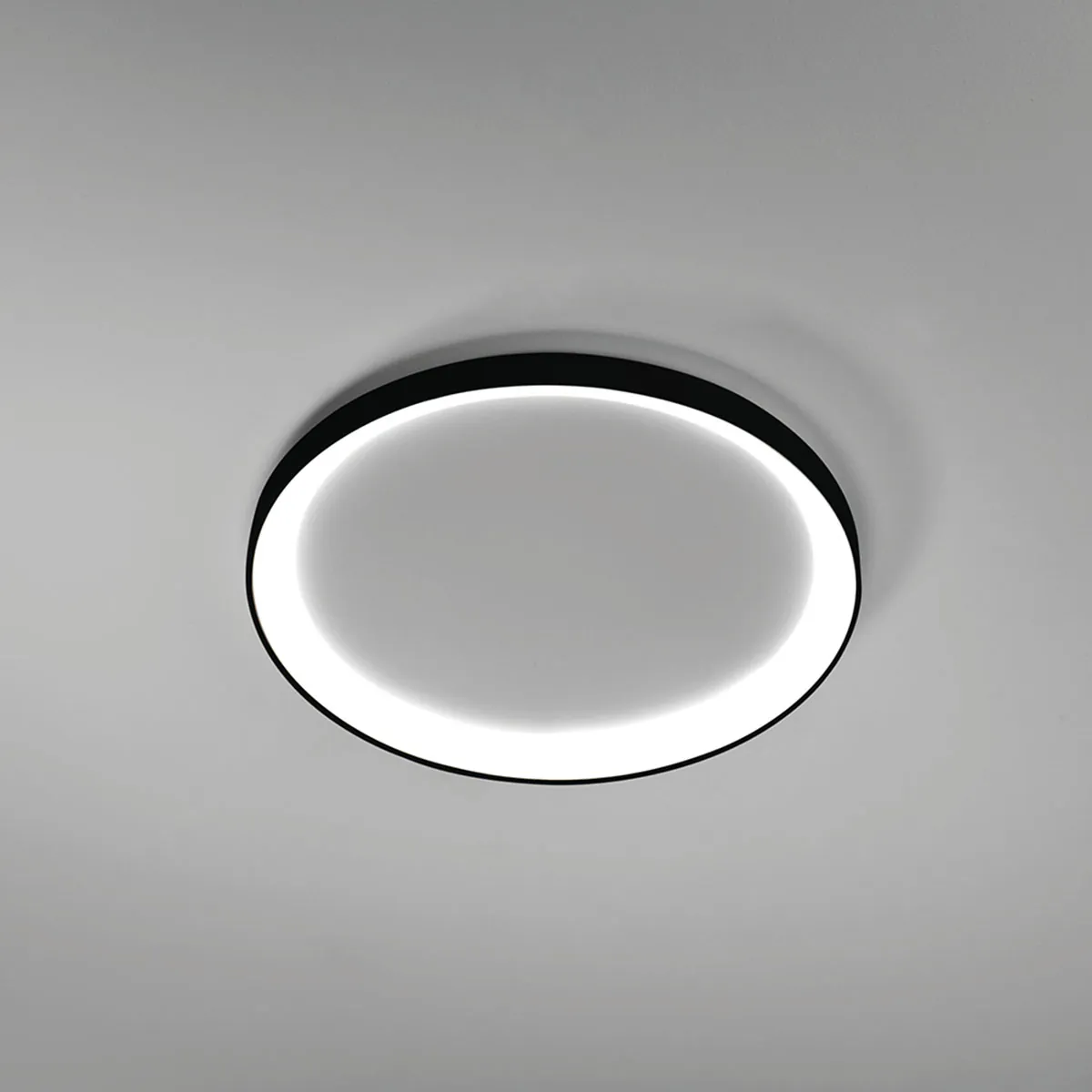 Lifering-R Deckenleuchte, Schwarz, Ø: 58 cm